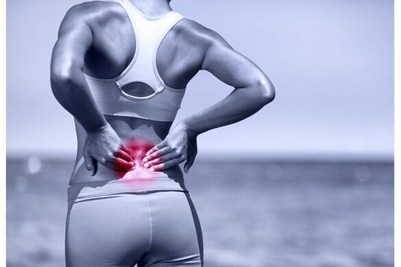 The spine in the lumbar region can be injured by excessive physical exertion